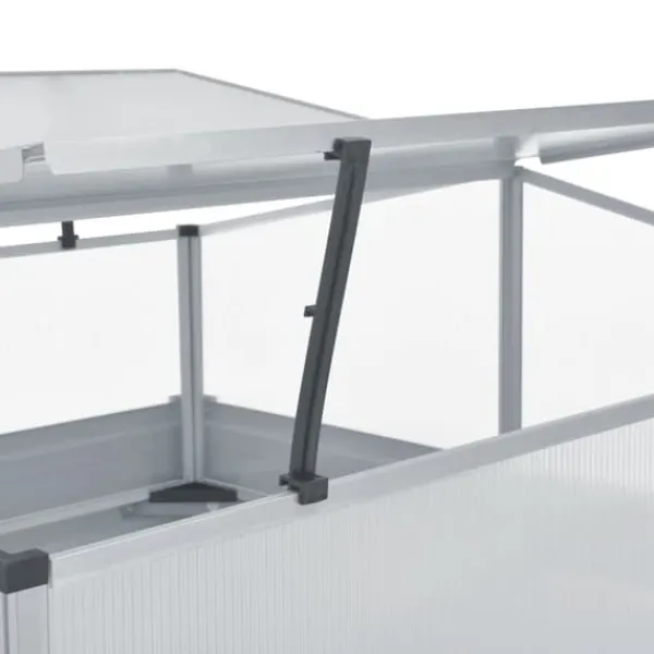 Best Rummeligt drivhus i galvaniseret stål - Beskyt planter | Størrelse: 100x100x85 cm | Farve: Grå Drivhus