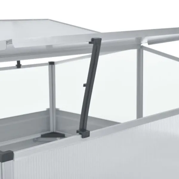 Drivhus^Rummeligt drivhus i galvaniseret stål - Plantebeskyttelse | Størrelse: 100x100x77 cm | Farve: Grøn