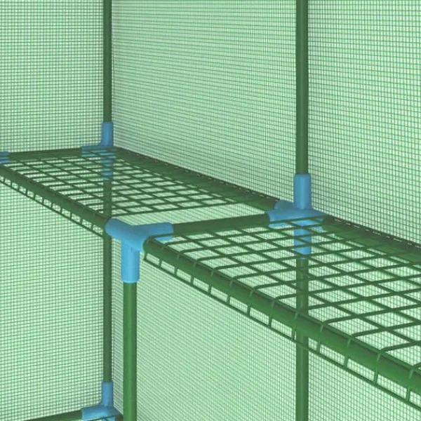 Drivhus^Rummeligt drivhus med hylder - Plantehus i stål | Størrelse: 143x143x195 cm