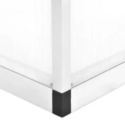 Drivhus^Rummeligt drivhus 302x190x195 cm - Dobbeltvæggede paneler | Farve: Aluminium | Størrelse: 11,19 m³