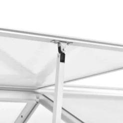 Drivhus^Rummeligt drivhus 302x190x195 cm - Dobbeltvæggede paneler | Farve: Aluminium | Størrelse: 11,19 m³