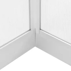 Drivhus^Rummeligt drivhus 302x190x195 cm - Dobbeltvæggede paneler | Farve: Aluminium | Størrelse: 11,19 m³