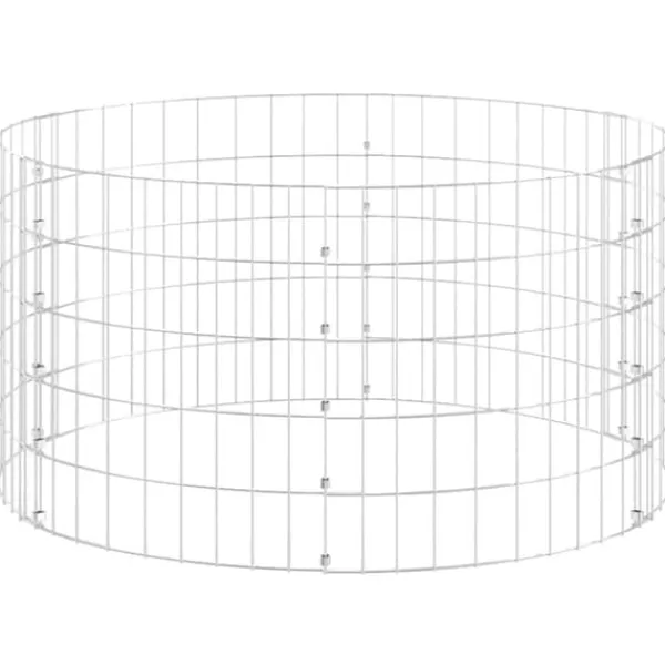 Rund gabionsøjle - Galvaniseret stål til haveprojekter | Ø100x50 cm Krukker & Plantebeholdere