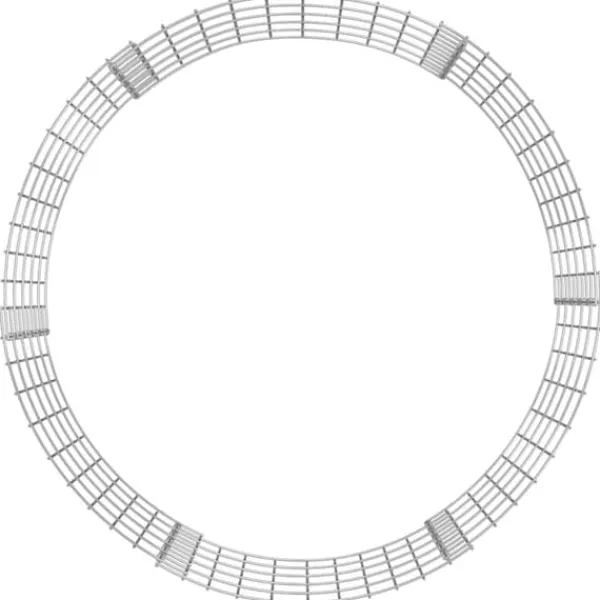 Rund gabionsøjle - Galvaniseret stål til haveprojekter | Ø100x50 cm Krukker & Plantebeholdere