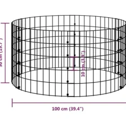 Rund gabionsøjle - Galvaniseret stål til haveprojekter | Ø100x50 cm Krukker & Plantebeholdere