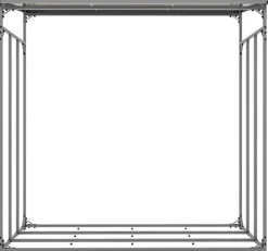 Clearance Ruston Aluminum XXL Firewood Shed with Cover - Anthracite, 185x185x70cm Tilbehør Til Brændeovne & Pejse