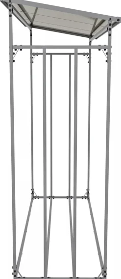 Clearance Ruston Aluminum XXL Firewood Shed with Cover - Anthracite, 185x185x70cm Tilbehør Til Brændeovne & Pejse