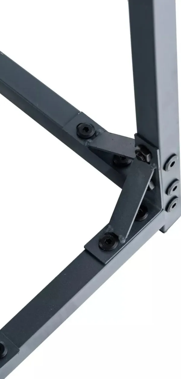 Tilbehør Til Brændeovne & Pejse^Ruston L Metal Firewood Storage Rack with Cover - Anthracite, 185cm Height, 130cm Width, 70cm Depth