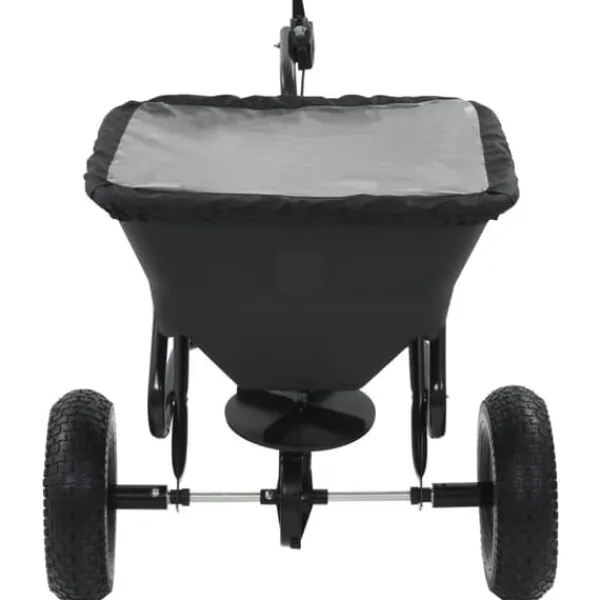 Haveværktøj^Saltspreder/strøtrækvogn 45 L - Robust PVC og stål | Størrelse: 125x74x79 cm