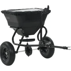 Haveværktøj^Saltspreder/strøtrækvogn 45 L - Robust PVC og stål | Størrelse: 125x74x79 cm