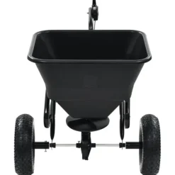 Haveværktøj^Saltspreder/strøtrækvogn 45 L - Robust PVC og stål | Størrelse: 125x74x79 cm