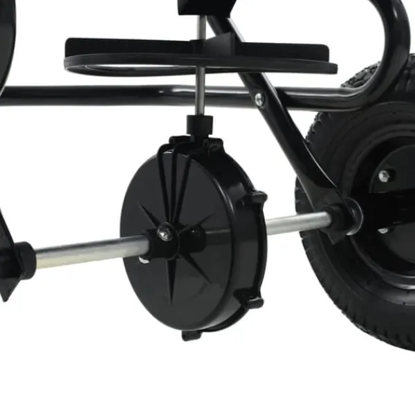 Haveværktøj^Saltspreder/strøtrækvogn 45 L - Robust PVC og stål | Størrelse: 125x74x79 cm
