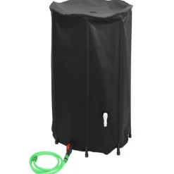 Sammenfoldelig vandtank med hane - PVC 250 l | Farve: Grøn | Størrelse: Foldbar Regntønder