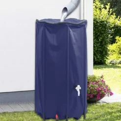 Regntønder^Sammenfoldelig vandtank med hane - 380 l PVC | Farve: Grøn