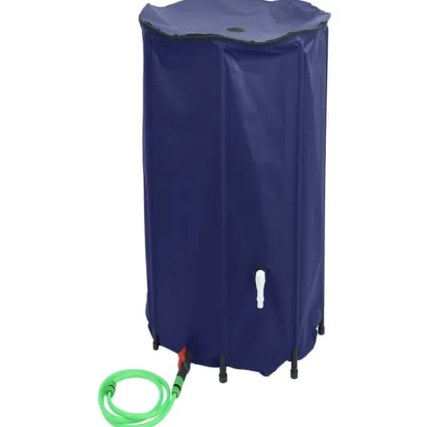 Regntønder^Sammenfoldelig vandtank med hane - 380 l PVC | Farve: Grøn