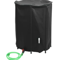 Regntønder^Sammenfoldelig vandtank med hane - 750L PVC | Farve: Grå | Størrelse: 750 liter