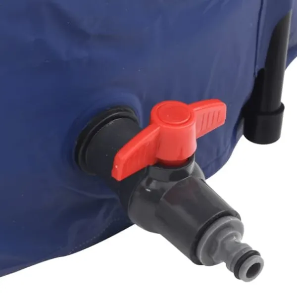 Regntønder^Sammenfoldelig vandtank med hane 750L - Robuste PVC | Farve: Grøn | Størrelse: 750 L