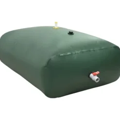 New Sammenfoldelig vandtank med hane - 2100 l PVC | Farve: Grøn | Størrelse: 2100 l Regntønder