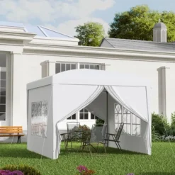 Best Sammenklappelig pavillon, 295x295x258 cm, hvid Telte & Lysthuse