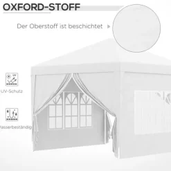 Best Sammenklappelig pavillon, 295x295x258 cm, hvid Telte & Lysthuse