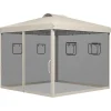 Outlet Sammenklappelig Pavillon, 297x297x287 cm, Beige Telte & Lysthuse
