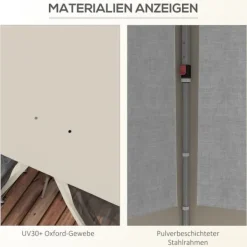 Outlet Sammenklappelig Pavillon, 297x297x287 cm, Beige Telte & Lysthuse