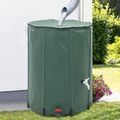 Regntønder^Sammenklappelig regnvandstank 750 L - UV-bestandig | Farve: Grøn