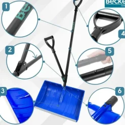 New Sammenklappelig sneskovl, to håndtag, ergonomisk Snerydning