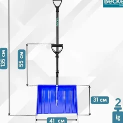 New Sammenklappelig sneskovl, to håndtag, ergonomisk Snerydning