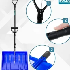 New Sammenklappelig sneskovl, to håndtag, ergonomisk Snerydning