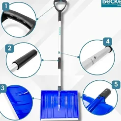 New Sammenklappelig sneskovl, to håndtag, ergonomisk Snerydning