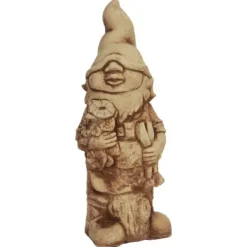 Havedekorationer^Sandhavefigur - Leprechaun med overdimensioneret hat