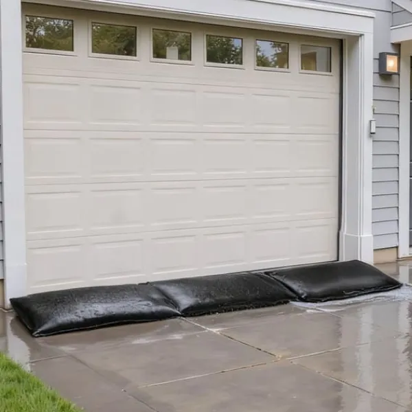 Discount Sandløse sandsække - Oversvømmelsesbarriere 10-pak poser 43 x 83 cm med spand - Vandaktiveret - Vandabsorberende - Genanvendelig Beredskabsplaner