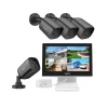Sale SANNCE CCTV-system, 10,1" skærm, 1080P opløsning,4stk Kamera Sikkerhedsmonitorer & Videokameraer