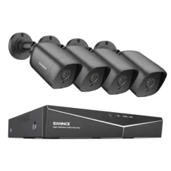 Sikkerhedsmonitorer & Videokameraer^SANNCE 8CH DVR Kit, 1080P Høj Opløsning, Nattesyn Op til 30m,Ingen, 8CH 4PCS DVR Sæt