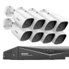 Sikkerhedsmonitorer & Videokameraer^SANNCE 8CH DVR Kit, 1080P Høj Opløsning, Nattesyn Op til 30m,8CH 8PCS DVR Kit-a, 2T