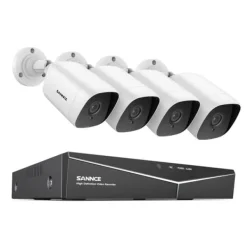 Sikkerhedsmonitorer & Videokameraer^SANNCE 8CH DVR Kit, 1080P Høj Opløsning, Nattesyn Op til 30m,2T, 8CH 4PCS DVR Kit-a