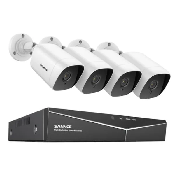 Sikkerhedsmonitorer & Videokameraer^SANNCE 8CH DVR Kit, 1080P Høj Opløsning, Nattesyn Op til 30m,2T, 8CH 4PCS DVR Kit-a