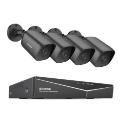 Outlet SANNCE Smart Home Sikkerhedssystem, 8CH DVR, 5MP Nattesyn Kameraer,Ingen Sikkerhedsmonitorer & Videokameraer