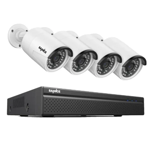 Sikkerhedsmonitorer & Videokameraer^SANNCE Videoovervågningssystem, 8MP opløsning, POE IP-kameraer,I71FQ04, 2T
