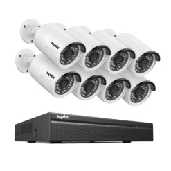 Sikkerhedsmonitorer & Videokameraer^SANNCE Videoovervågningssystem, 8MP opløsning, POE IP-kameraer,I51FQ08, Ingen