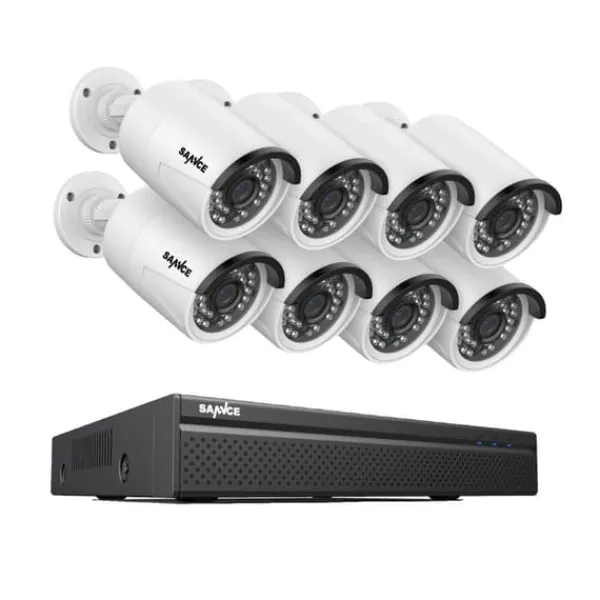 Sikkerhedsmonitorer & Videokameraer^SANNCE Videoovervågningssystem, 8MP opløsning, POE IP-kameraer,I51FQ08, Ingen