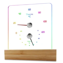 Sauna^Sauna termometer hygrometer med RGB lys