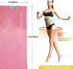 Sale Sauna Tæppe, Kropsafslapning, Termisk Terapi,Pink, 220 V, EU-stik Sauna