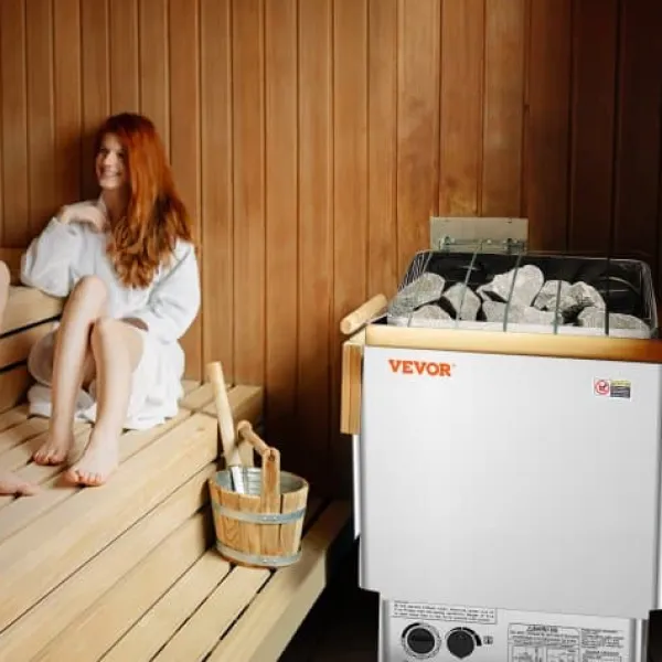 Sale Saunaovn, 8kW elektrisk saunaovn, 41,2x27,4x57 cm, rustfrit stål Sauna