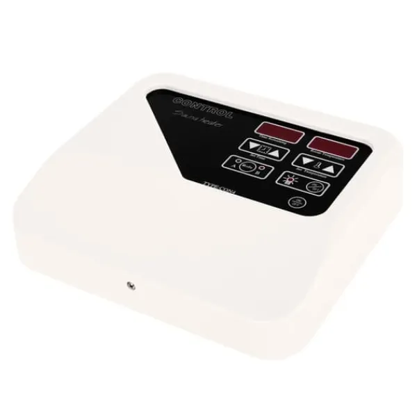 Sauna^Saunaovn styreenhed - Ekstern kontrolpanel - Vægmonteret - 220–240 V - Til 3–9 kW - 40–105 °C - Lysstyring 60 W - Digital