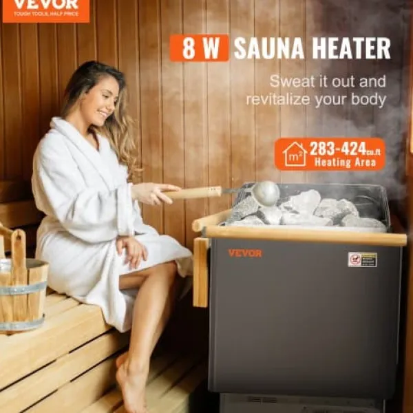 Clearance Saunaovn, 409x278x570 mm, Elektrisk, Indendørs/Udendørs, Digital styring Sauna