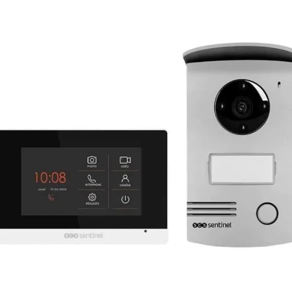 Sikkerhedsmonitorer & Videokameraer^SCS SENTINEL VisioDoor 4.3+ kablet videointercom med 4.3 touchscreen-skærm og nattesyn - 5 års garanti