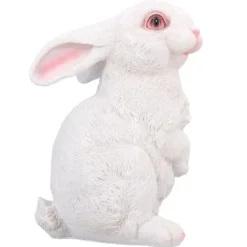 Hot Sød kanin Skulptur Harpiks Håndværk Have Bunny Dekoration Simulering Kanin Statue til Plæne Have Patio Havedekorationer