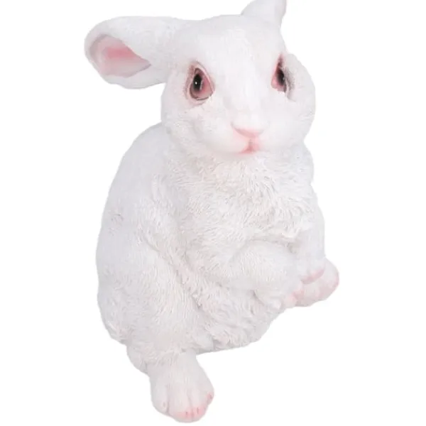 Hot Sød kanin Skulptur Harpiks Håndværk Have Bunny Dekoration Simulering Kanin Statue til Plæne Have Patio Havedekorationer